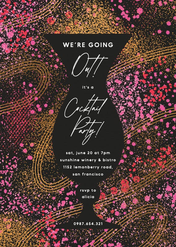 We're going out tonight - business event invitation