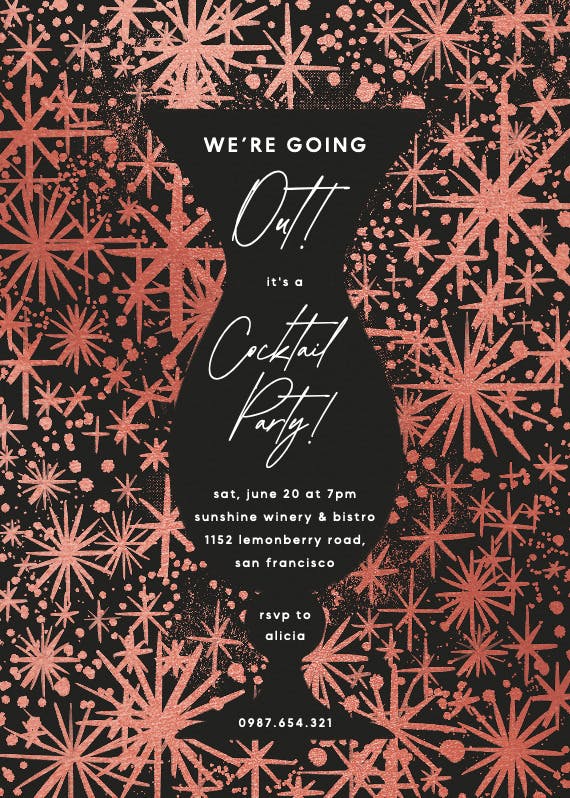 We're going out tonight - business event invitation
