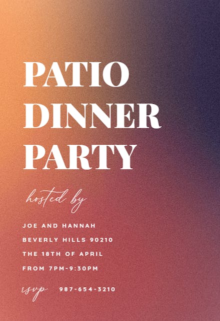 Dinner Party Invitation Templates (Free) | Greetings Island
