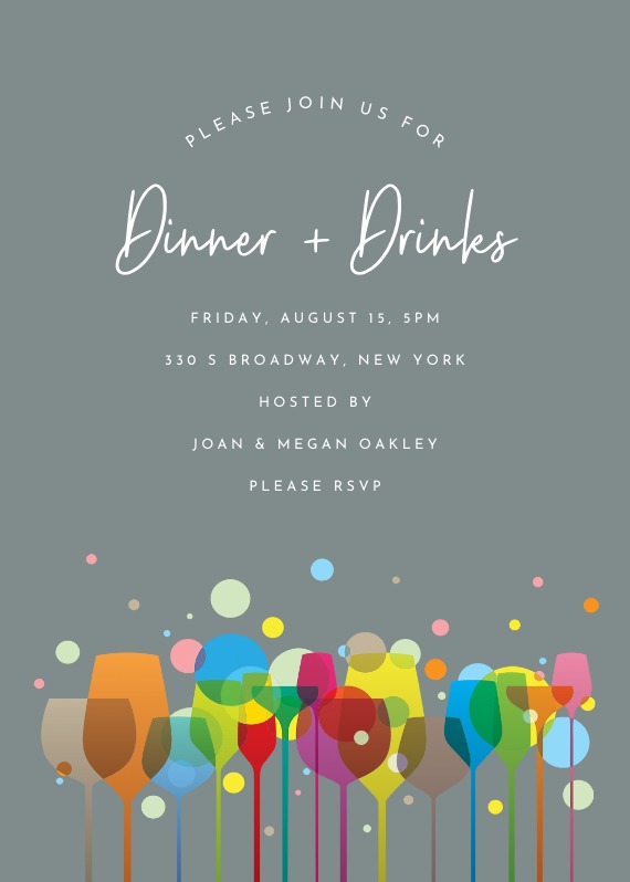 Ambience - Dinner Party Invitation Template (Free) | Greetings Island