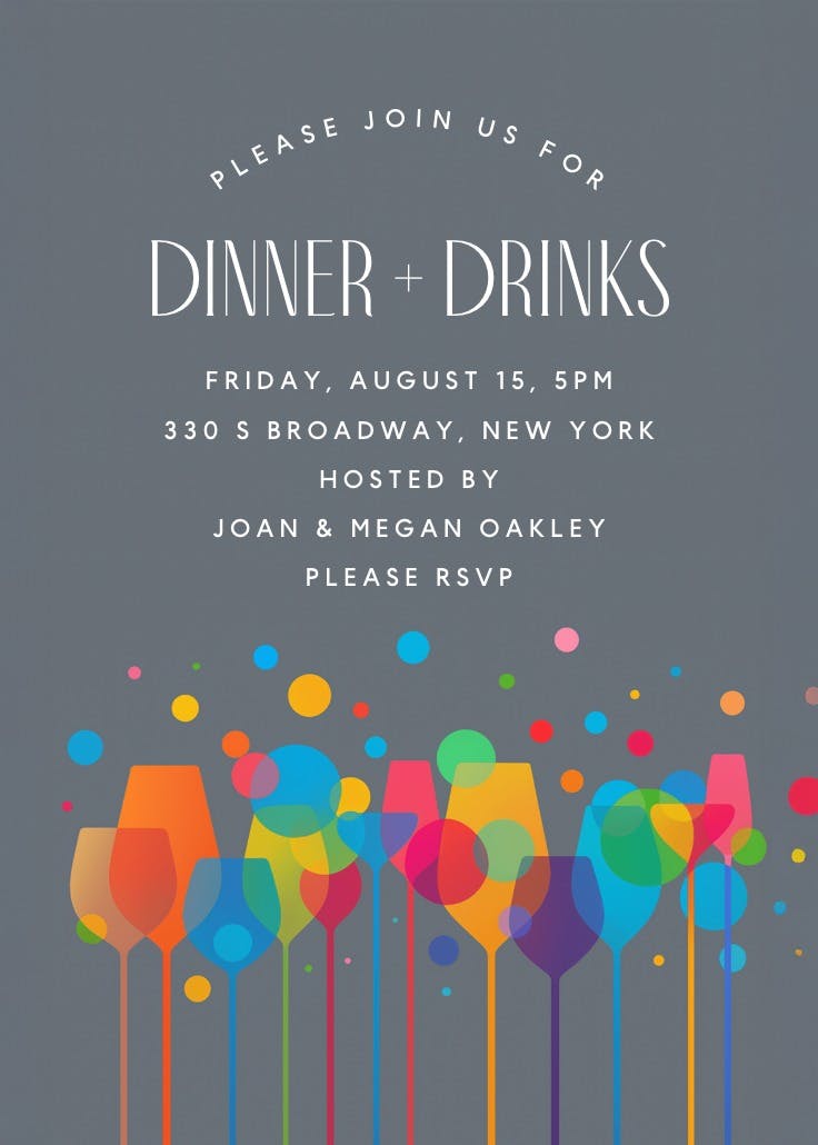 Ambience - dinner party invitation