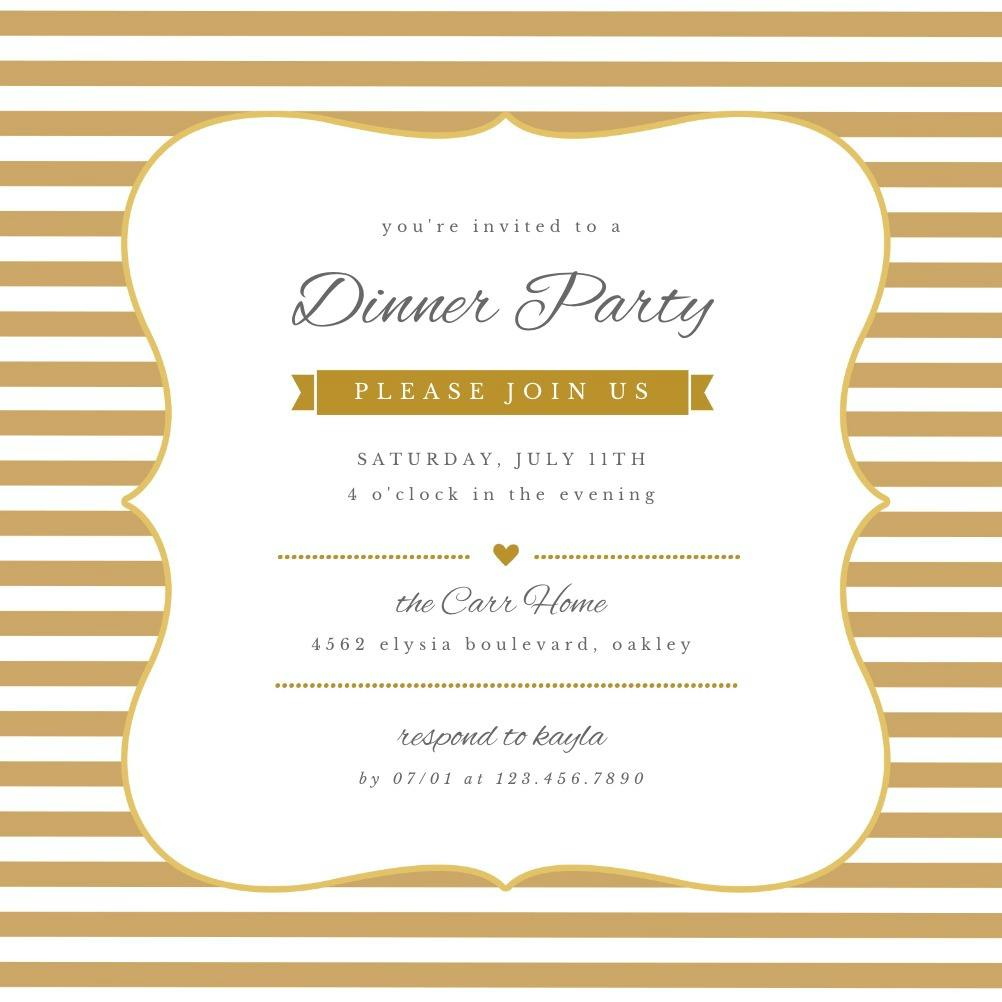 Bandwidth tan - dinner party invitation