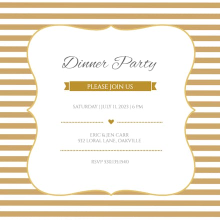 Bandwidth Tan - Invitación Para Fiesta Con Cena