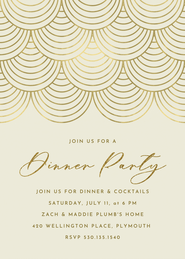 Celebration style - invitación para fiesta con cena