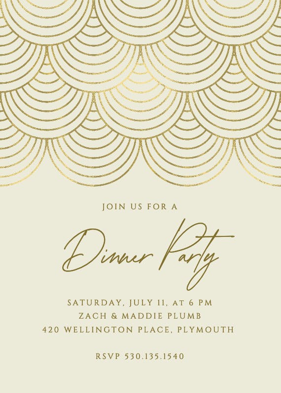 Celebration style - dinner party invitation