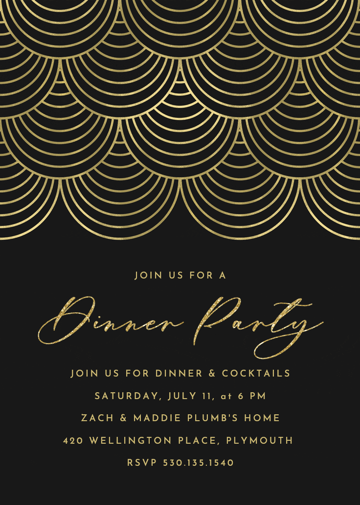 Celebration style - dinner party invitation