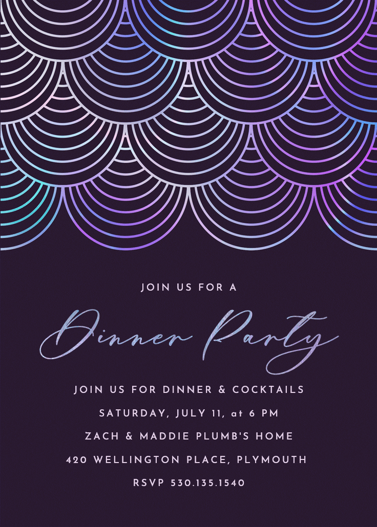 Celebration style - dinner party invitation
