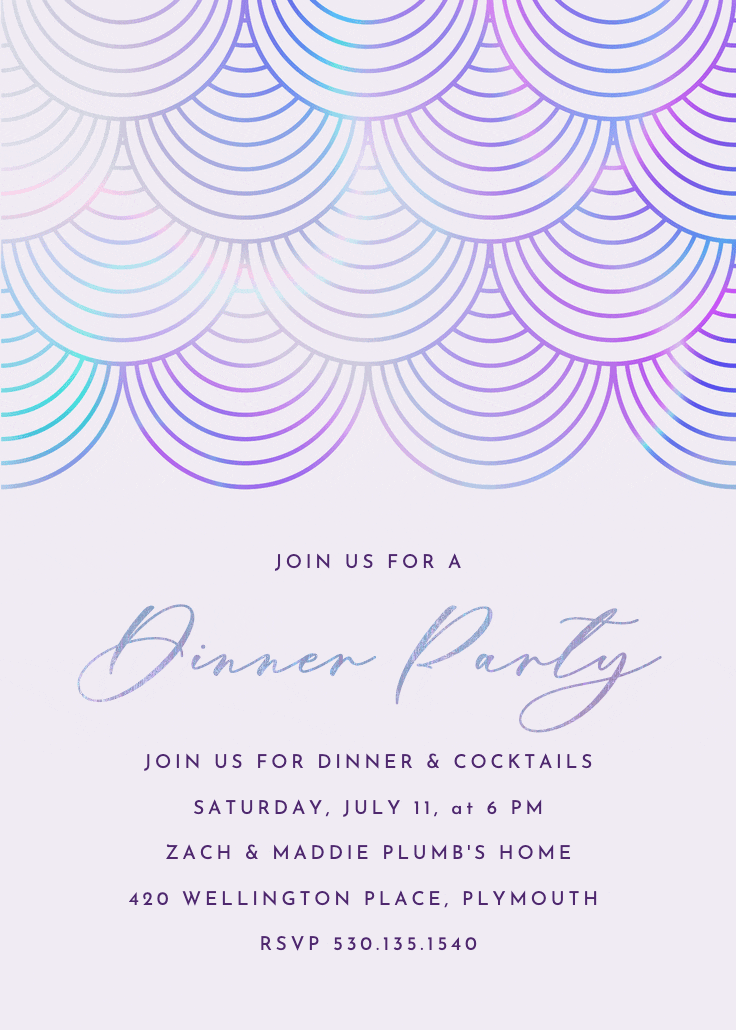 Celebration style - dinner party invitation