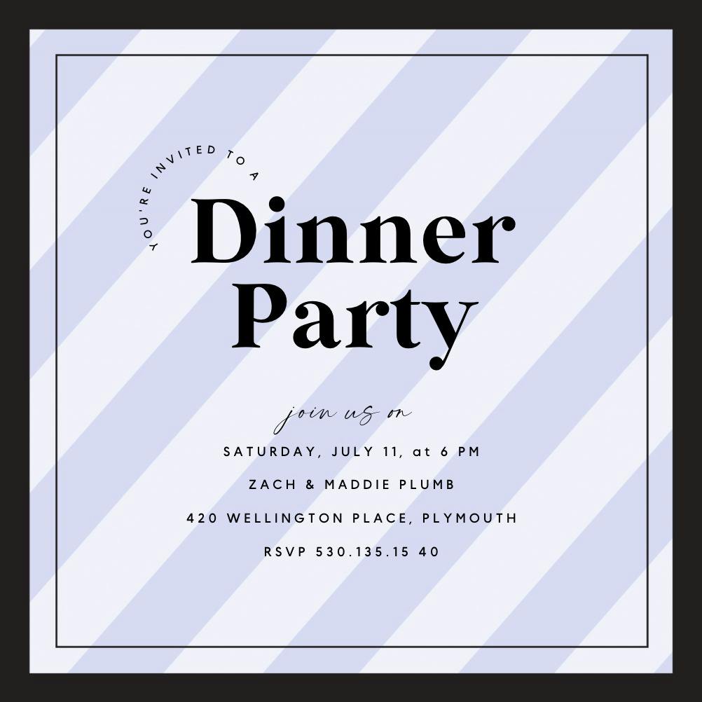 Clean and classic -  invitación para fiesta con cena