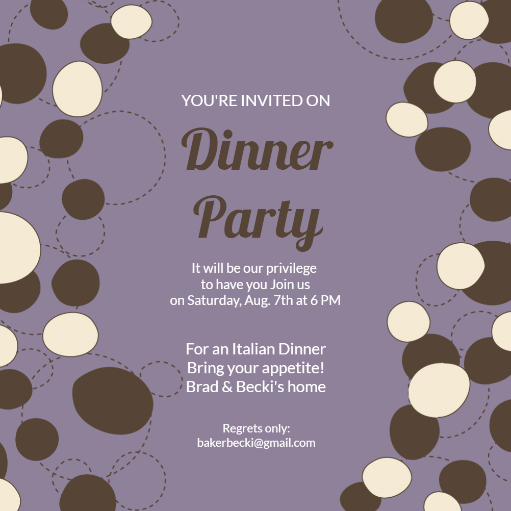 Dinner Party Invitation Templates (Free) | Greetings Island