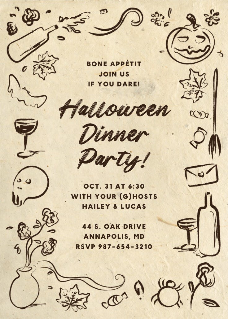 Dare to dine - invitation