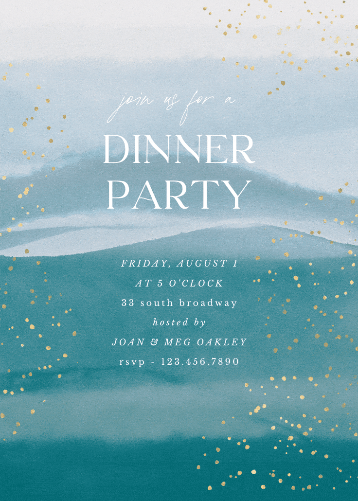 Desert sunset - invitación para fiesta con cena
