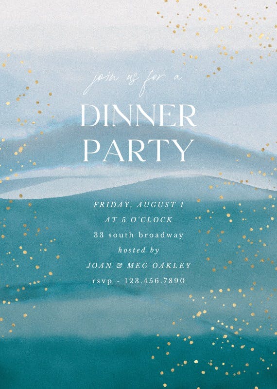 Desert sunset - dinner party invitation