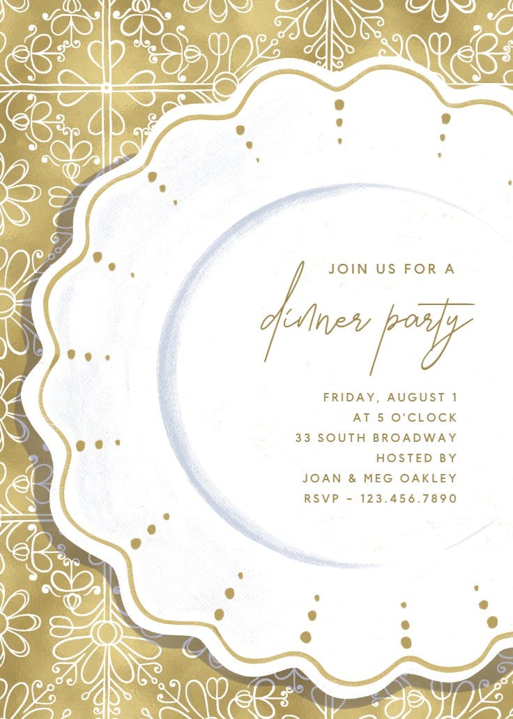 Eat & mingle - party invitation