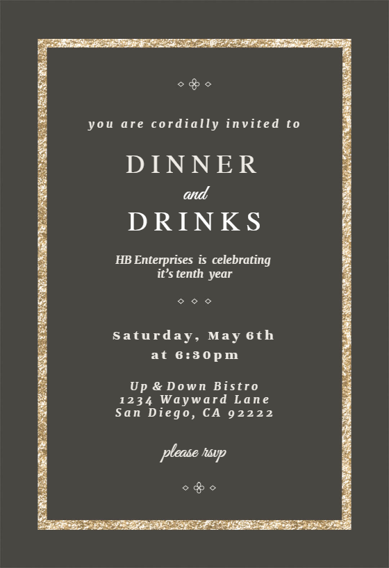 dinner invitation template word