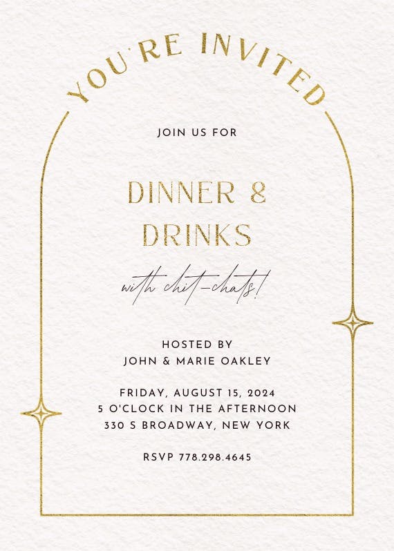 Geo simplicity - dinner party invitation