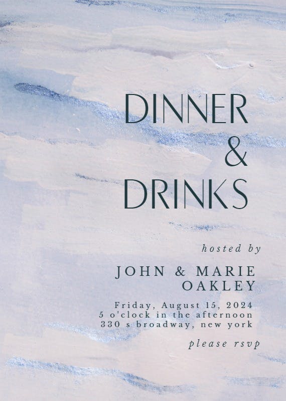 Minimal and elegant - dinner party invitation