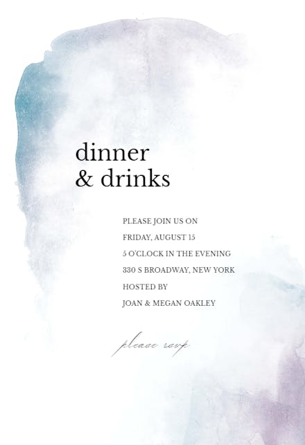 Ocean spread - Dinner Party Invitation