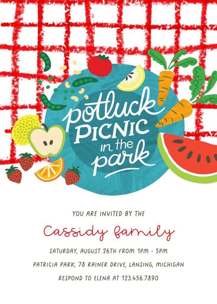 Picnic in the park - invitación para brunch