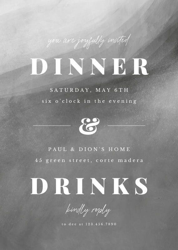 Sands of love - dinner party invitation