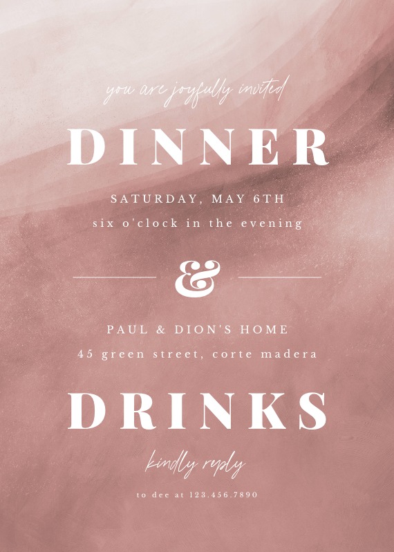 Sands of love - Dinner Party Invitation Template (Free) | Greetings Island