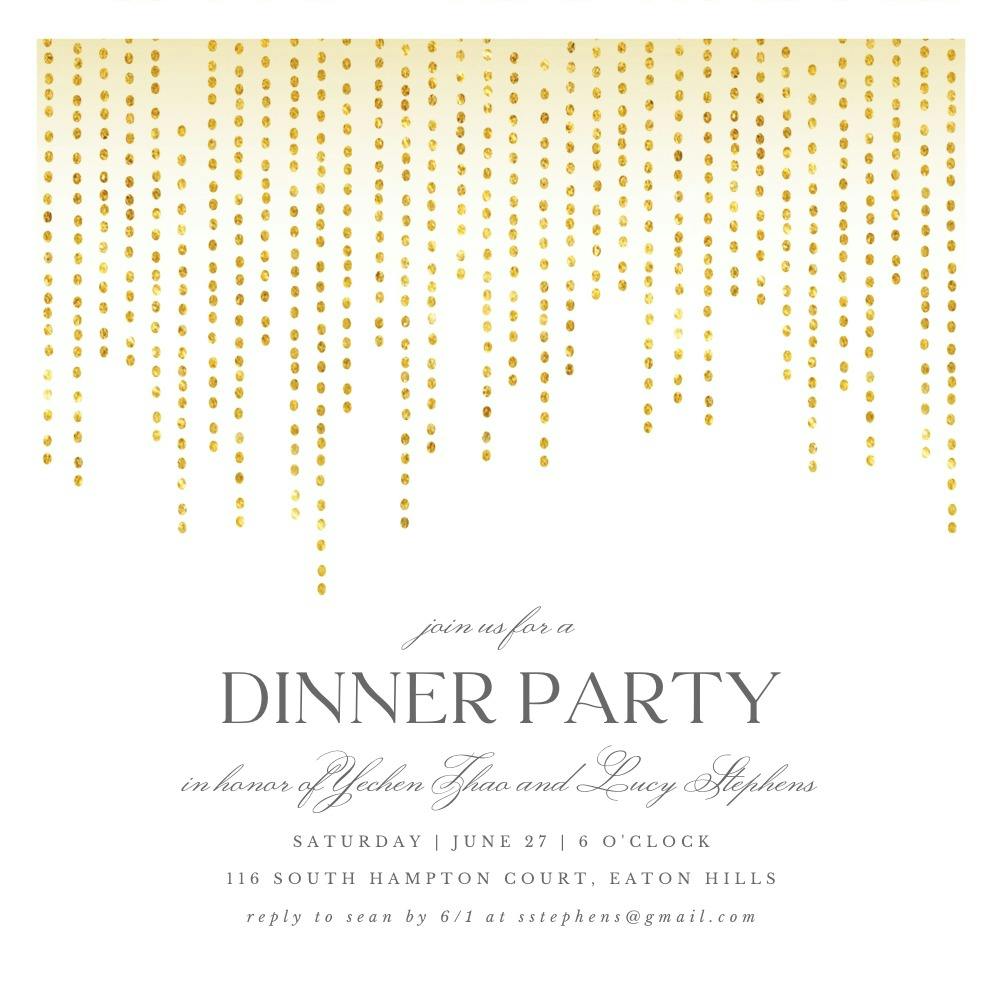 Single file -  invitación para fiesta con cena