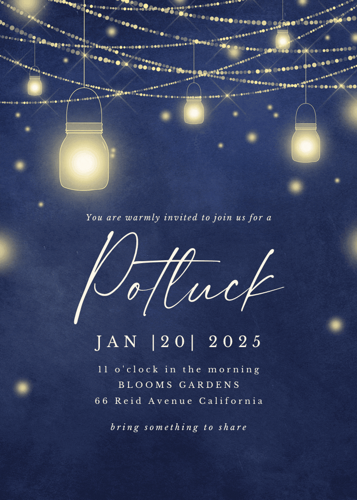 Strings of lights - invitación de acción de gracias
