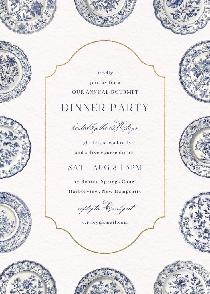 The good china - printable party invitation