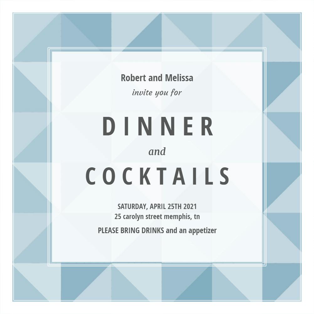 Triangle blues - dinner party invitation