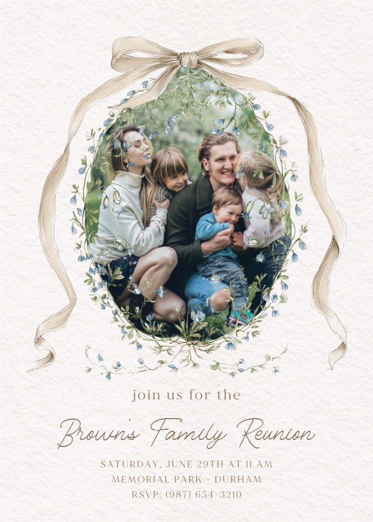 A beautiful arrival - invitación para reunión familiar