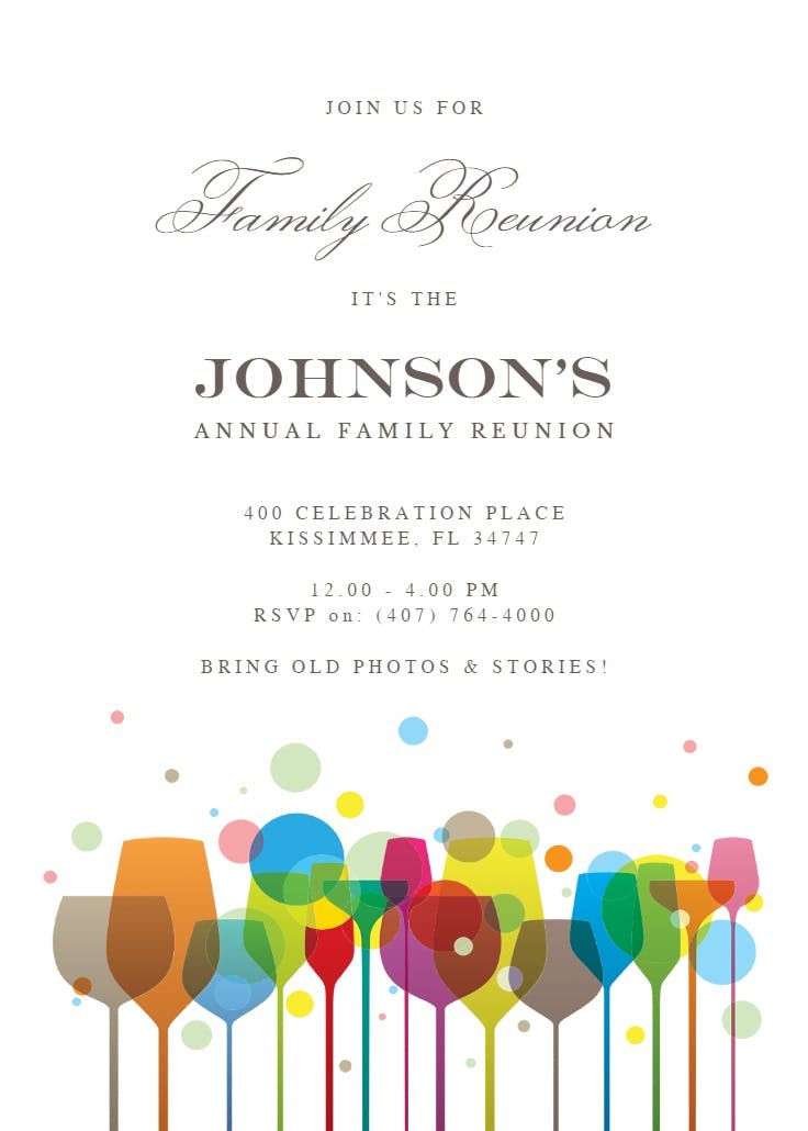 Ambience - family reunion invitation