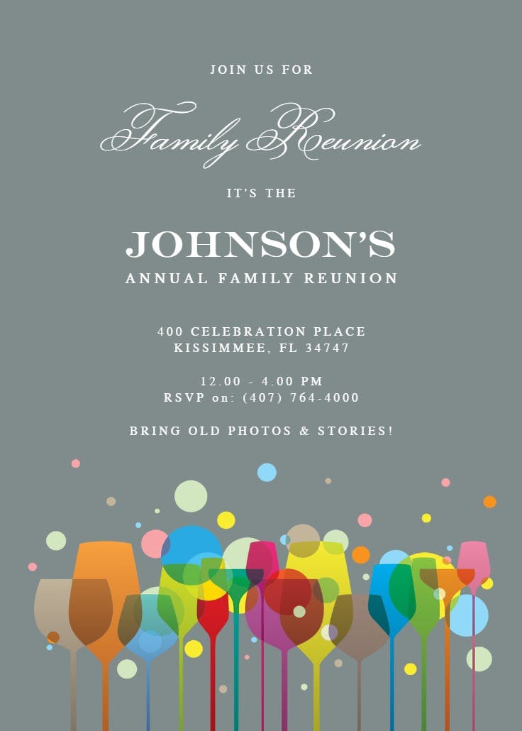 Ambience - family reunion invitation