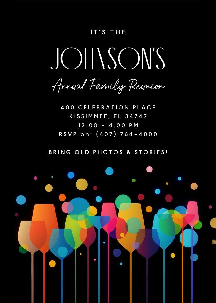 Ambience - family reunion invitation