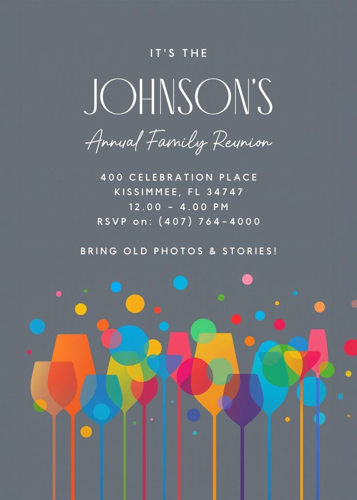 Ambience - family reunion invitation