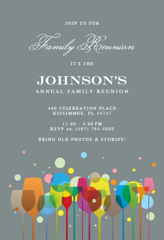 Ambience - family reunion invitation