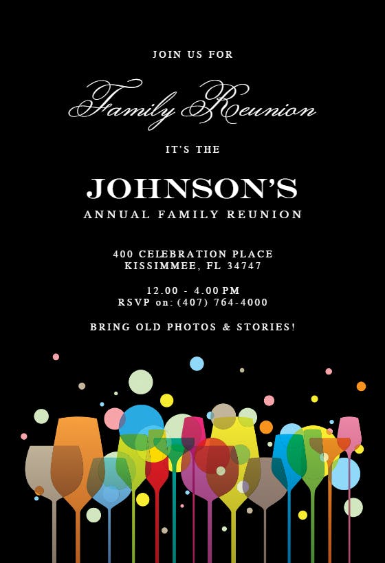 Ambience - family reunion invitation