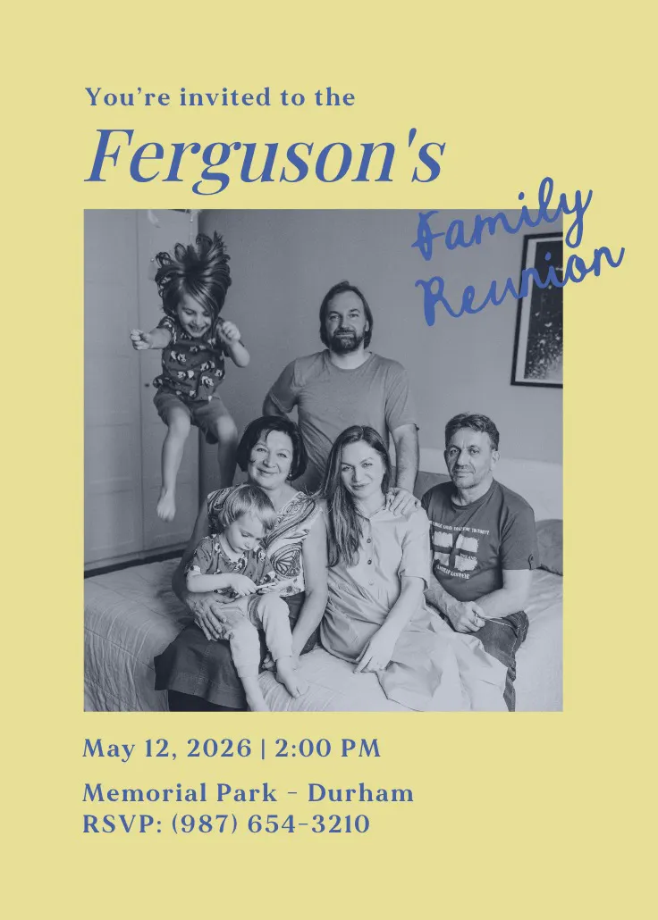 Color wash - invito riunione di famiglia