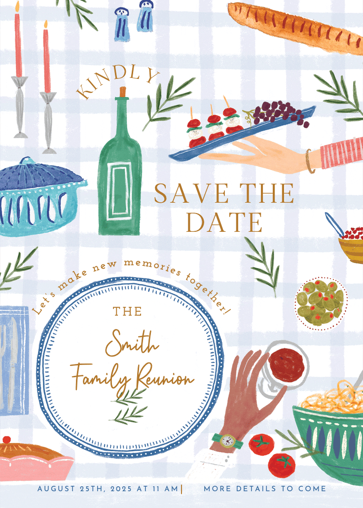 Dinner is served - invitación para reunión familiar