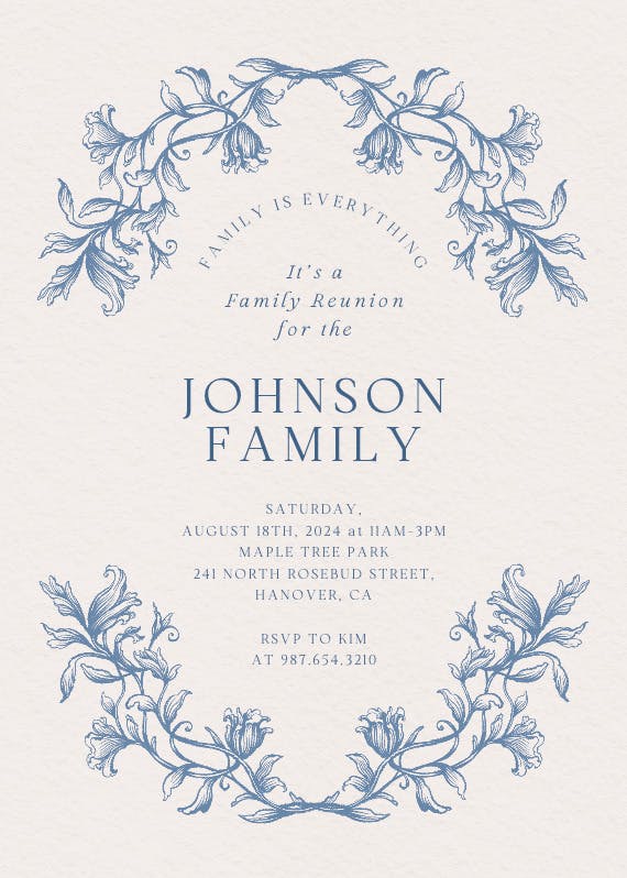 Etched frame - printable party invitation
