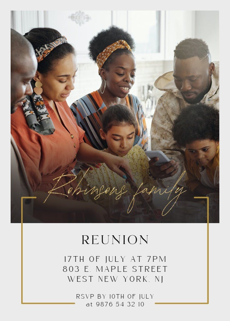 Family era - family reunion invitation