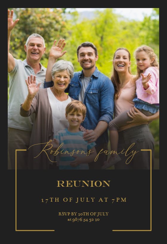 Family era - family reunion invitation