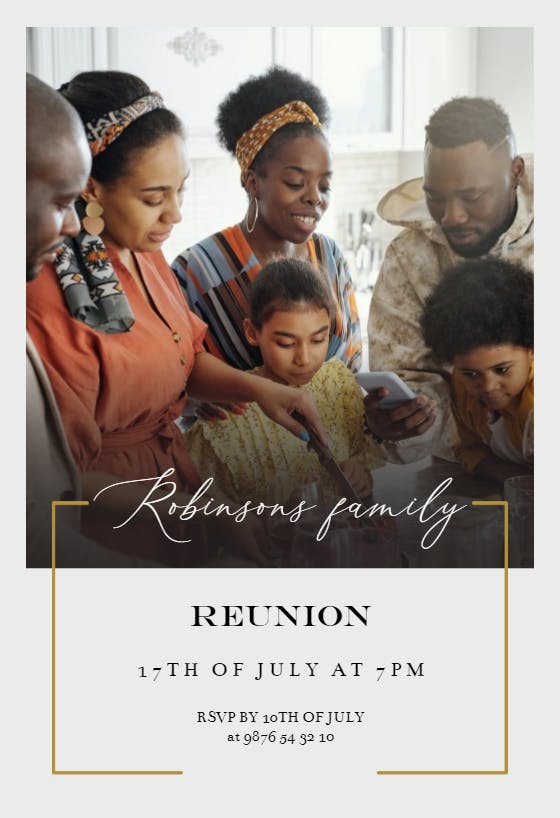 Family era - family reunion invitation