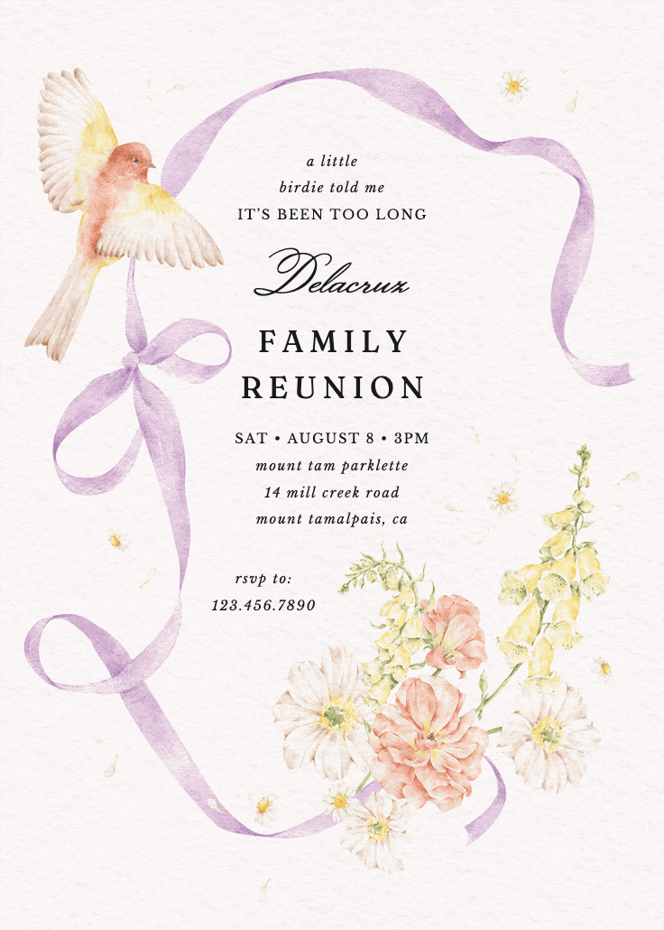 Family ties - printable party invitation