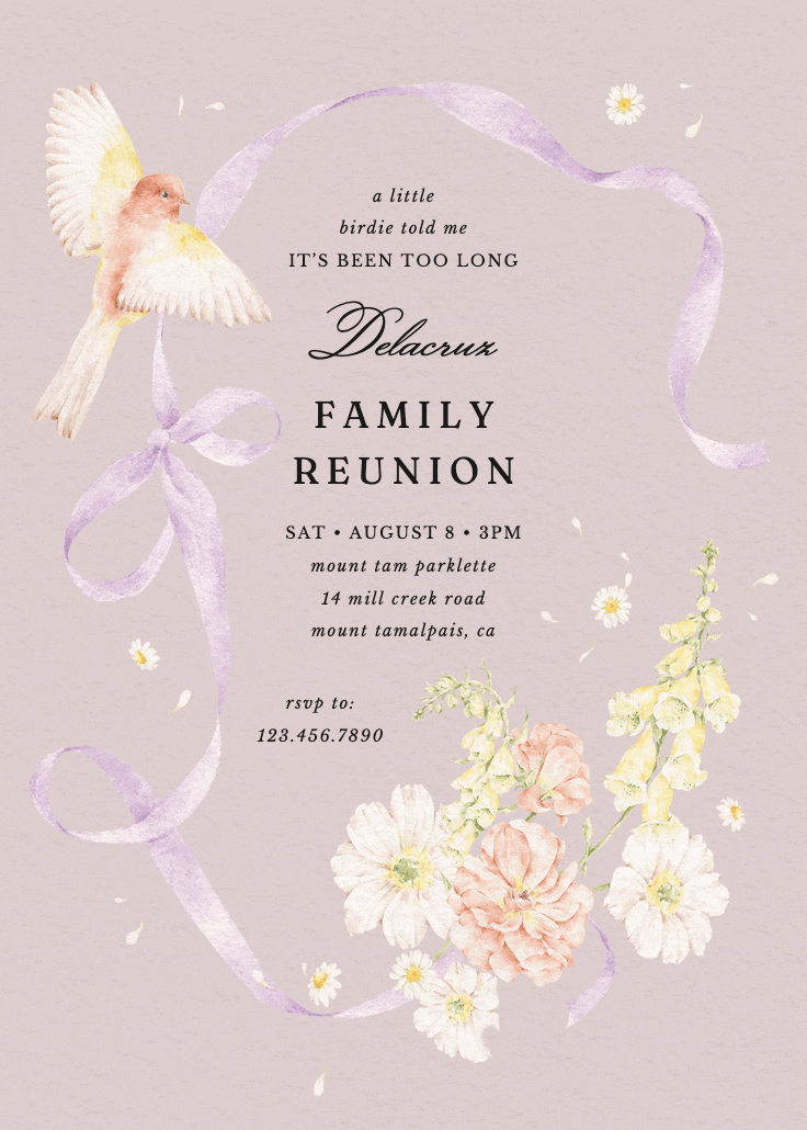 Family ties - printable party invitation