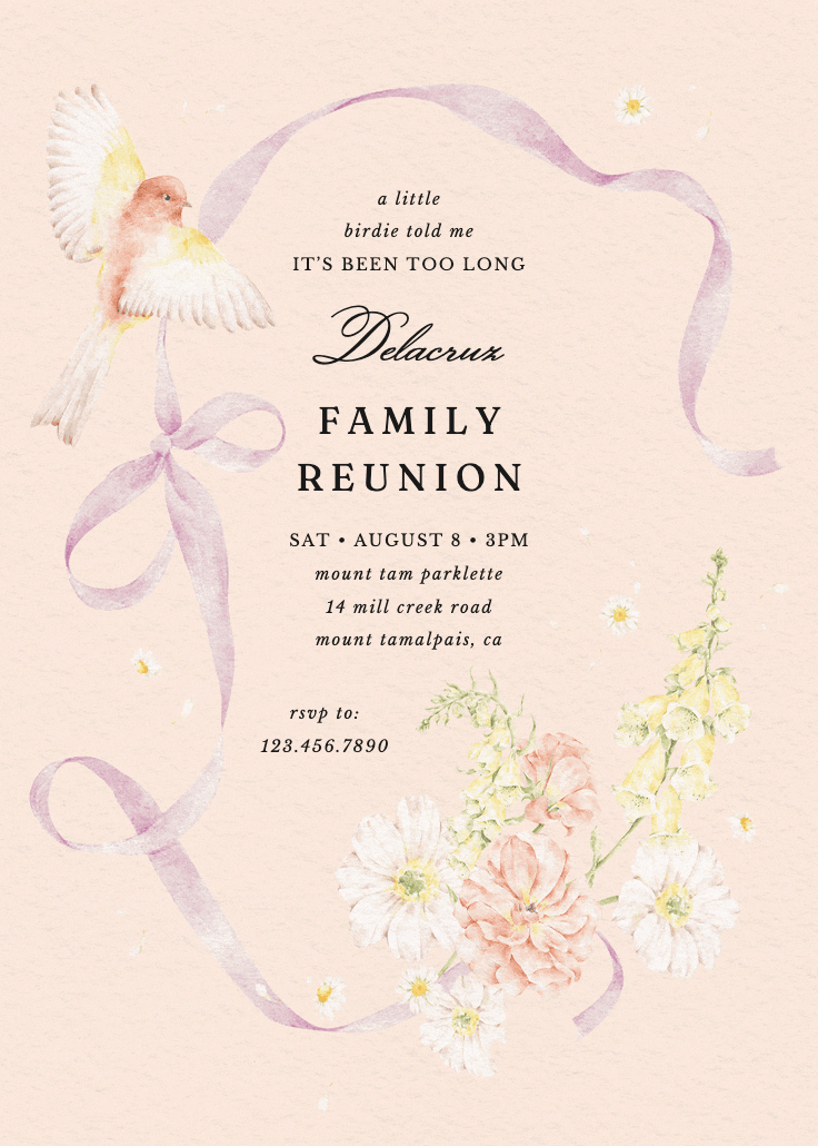 Family ties - printable party invitation