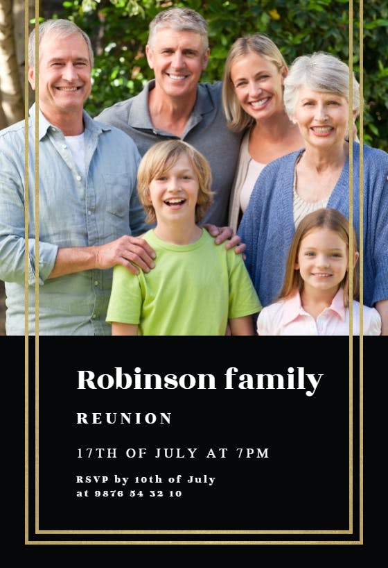 Fancy frame - family reunion invitation