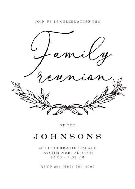 Kraft Branches - Family Reunion Invitation Template | Greetings Island