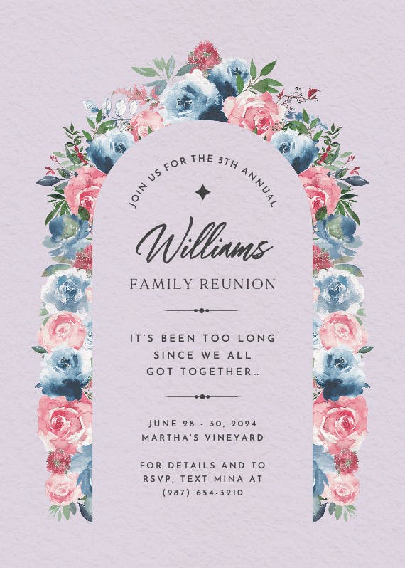 Painted petals - invitación para reunión familiar