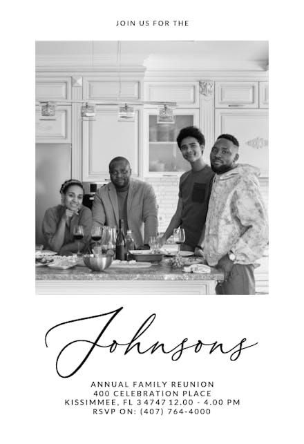 Polaroid - Family Reunion Invitation