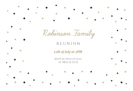 Sparks & Stars - Family Reunion Invitation